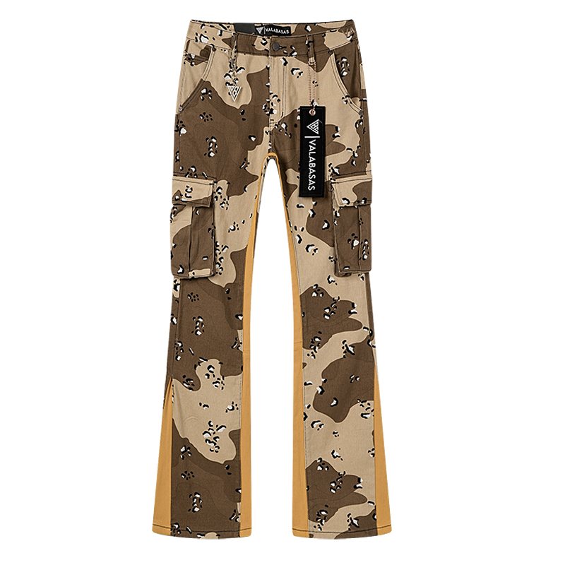 VALABASAS Tan Camo Cargo Pants — hero