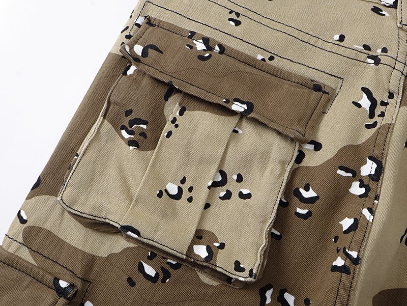 VALABASAS Tan Camo Cargo Pants — detail