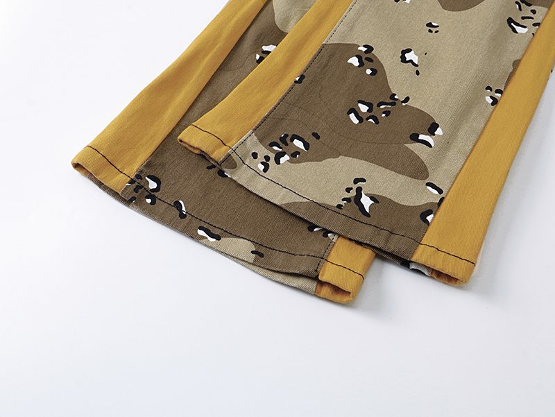 VALABASAS Tan Camo Cargo Pants — detail