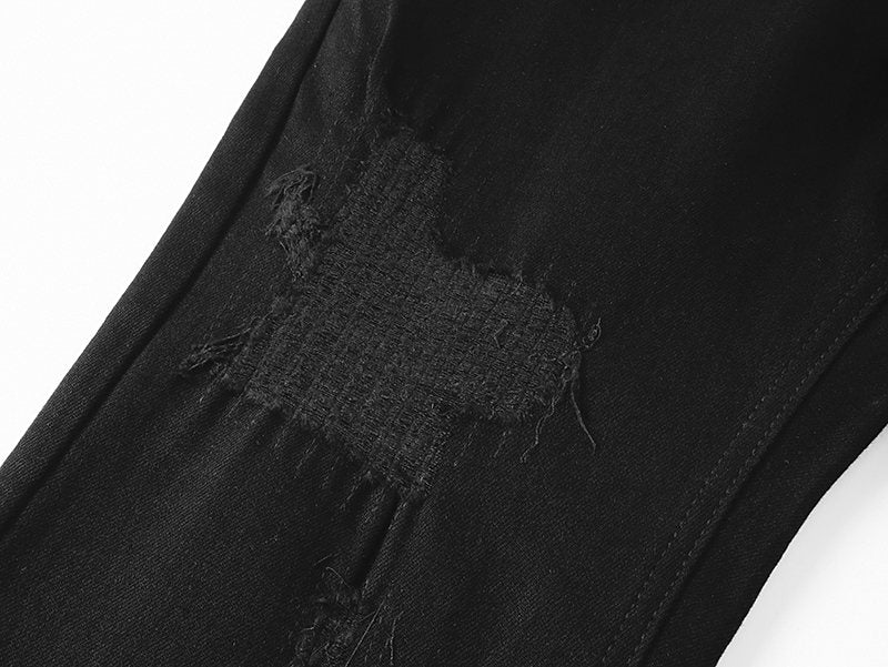 VALABASAS Distressed Flared Jeans — detail