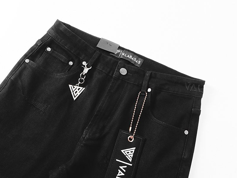 VALABASAS Distressed Flared Jeans — front