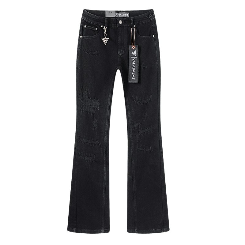 VALABASAS Distressed Flared Jeans — hero