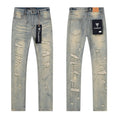 VALABASAS Light Blue Distressed Repair Jeans — hero