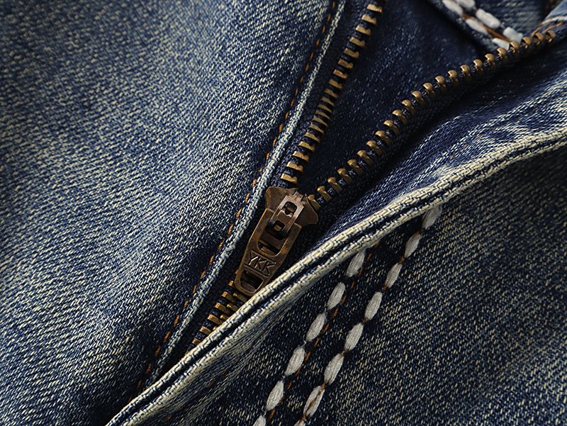 VALABASAS Washed Blue Flared Jeans — detail
