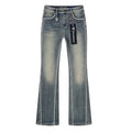 VALABASAS Washed Blue Flared Jeans — hero