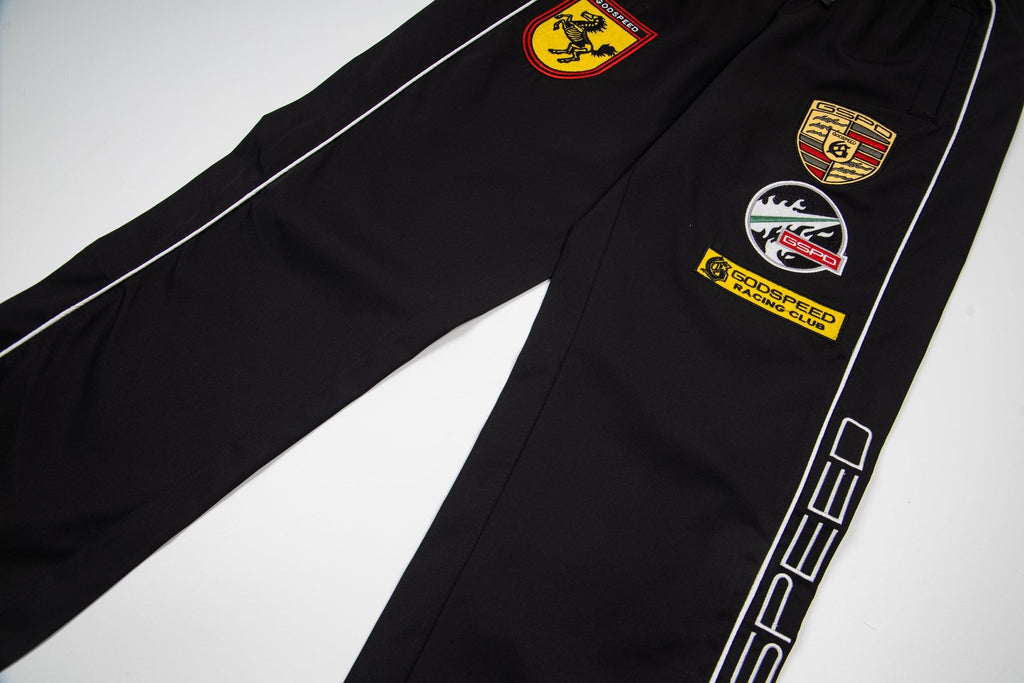 Godspeed Racing Patch Track Pants — detail