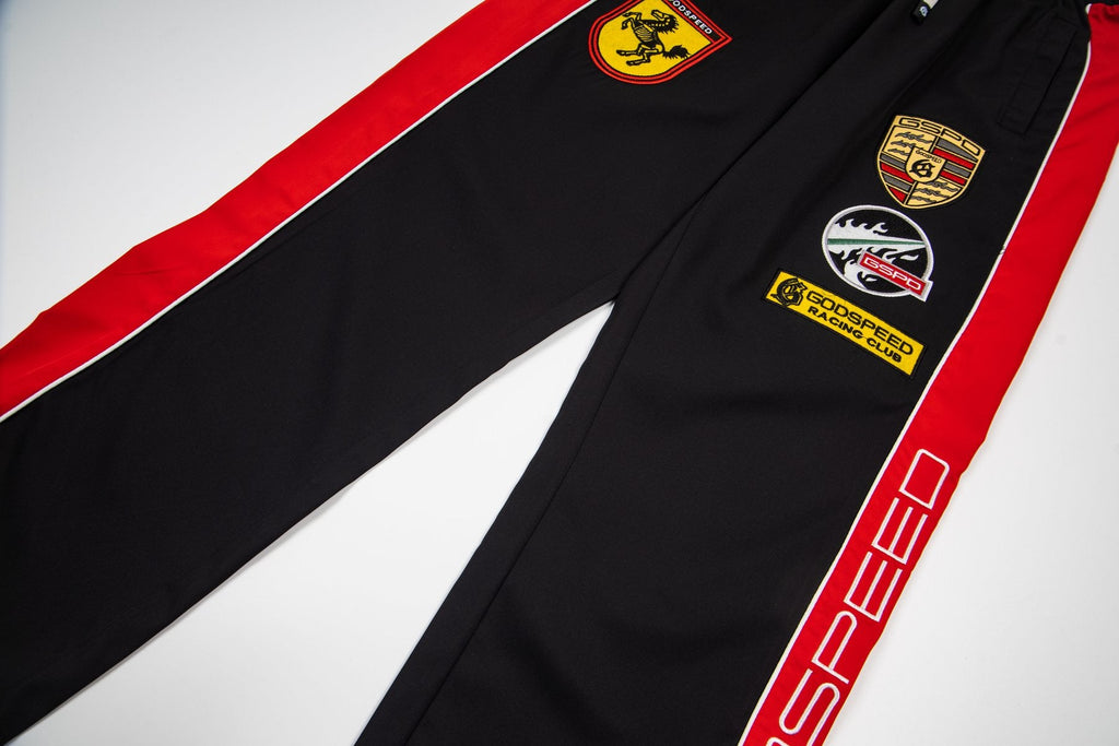 Godspeed Racing Patch Track Pants — detail