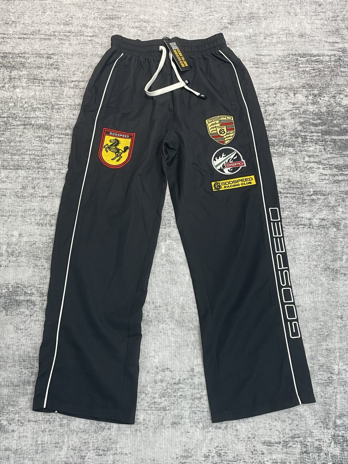 Godspeed Racing Patch Track Pants — front