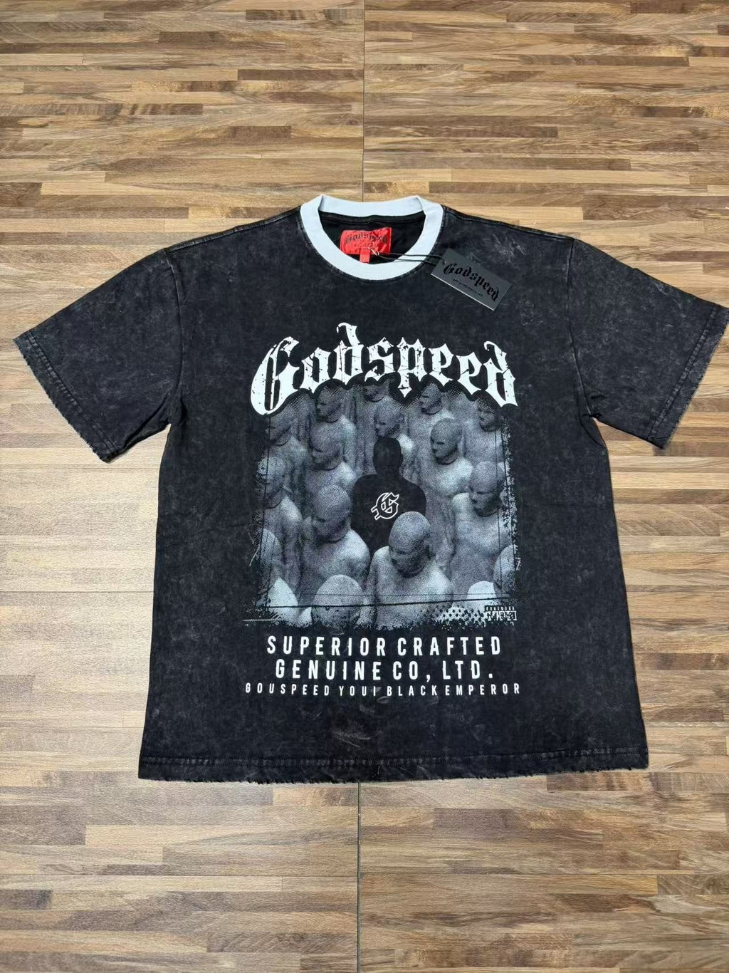 Godspeed Acid-Wash Graphic T-Shirt — hero