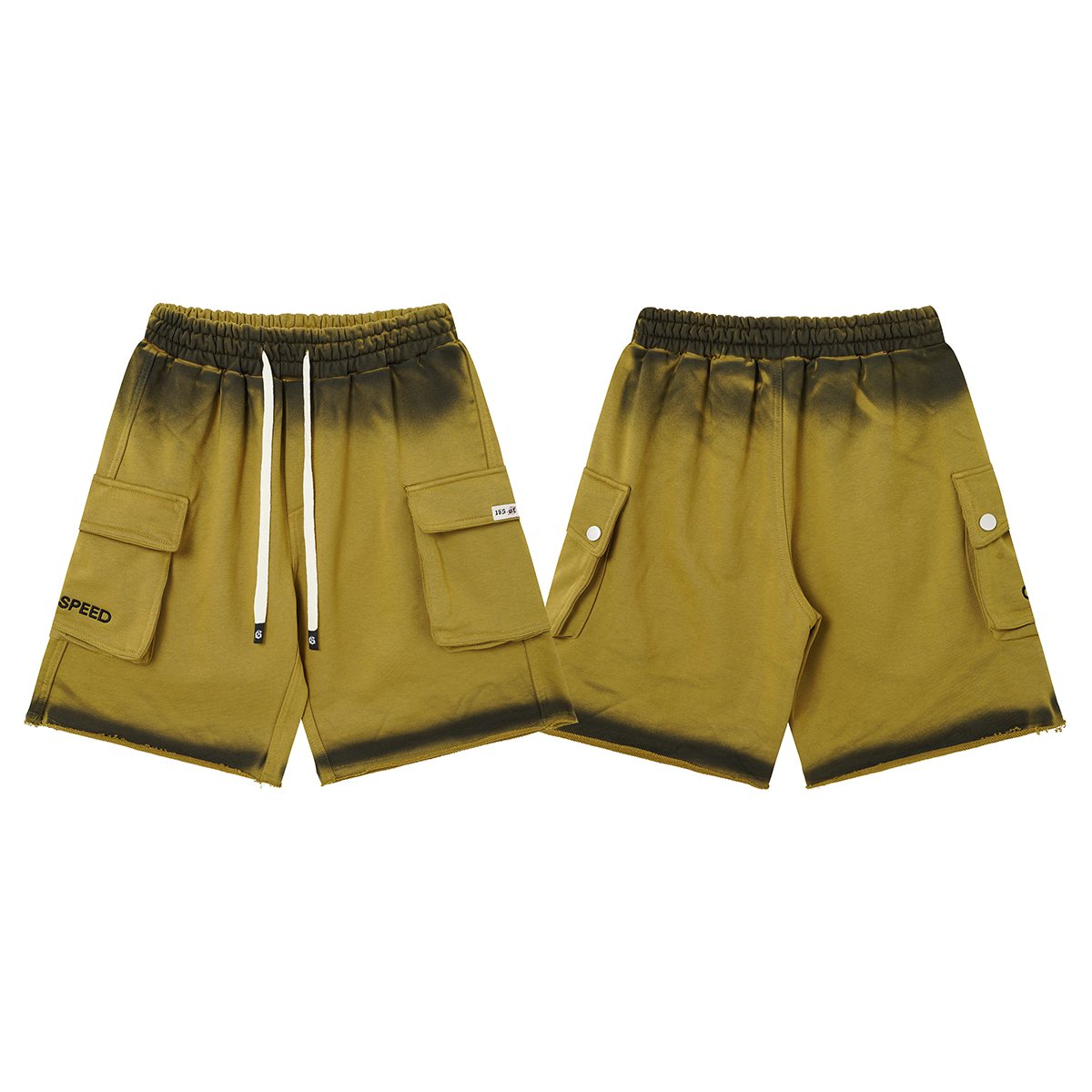Godspeed Embroidered Cargo Sweat Shorts — front