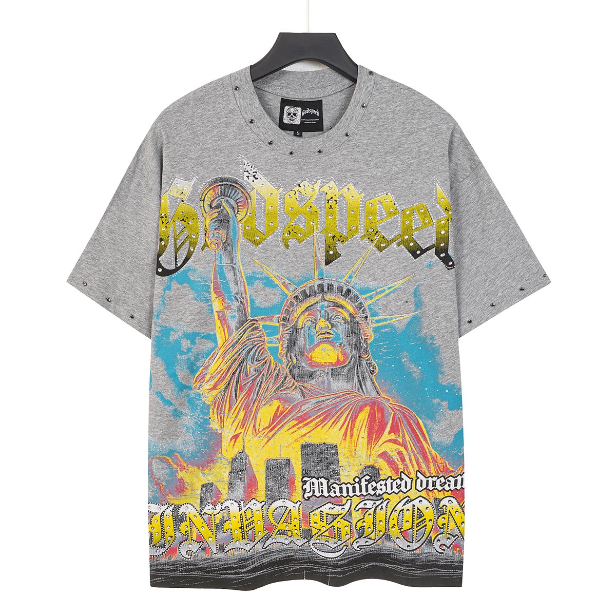 Godspeed Statue of Liberty Worldwide Graphic T-Shirt — front