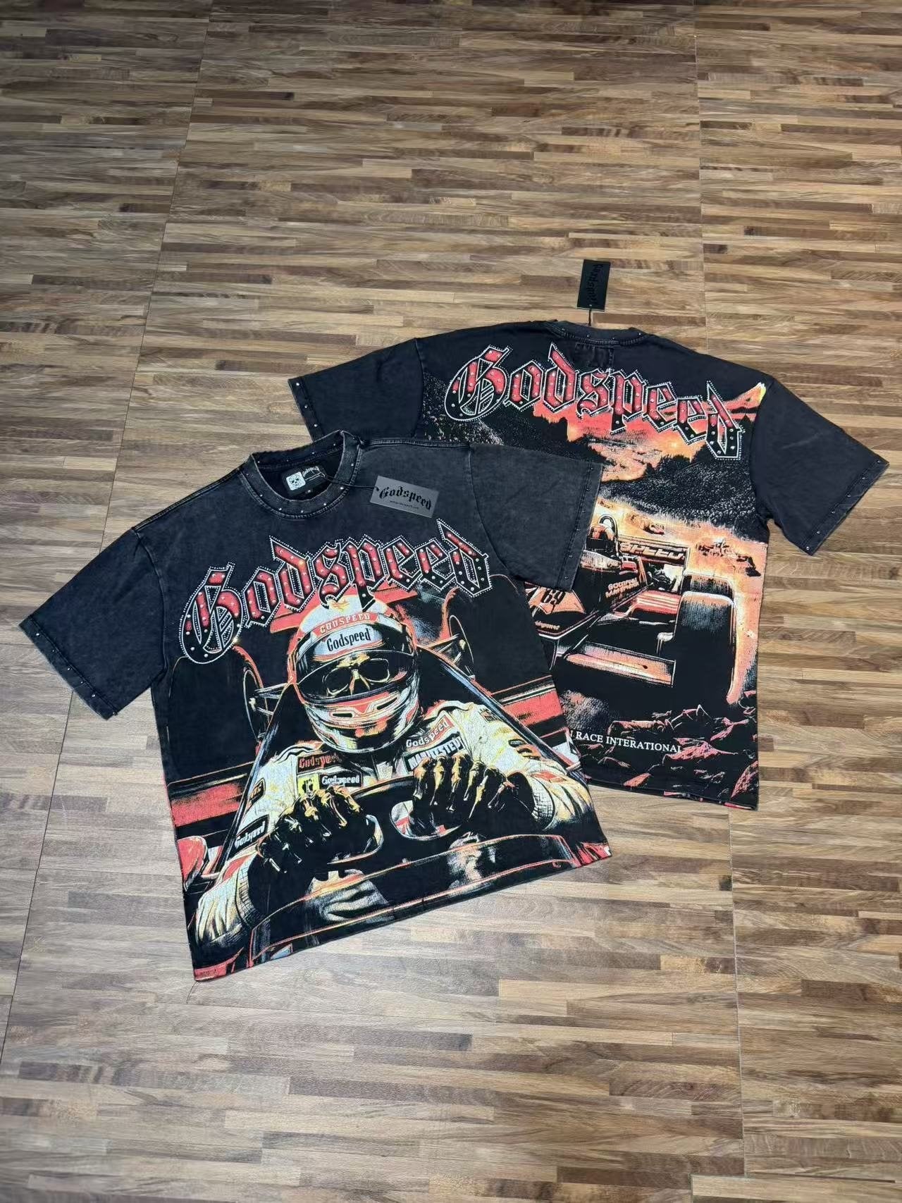 Godspeed 69 Raceway Short-Sleeve Graphic T-Shirt — context