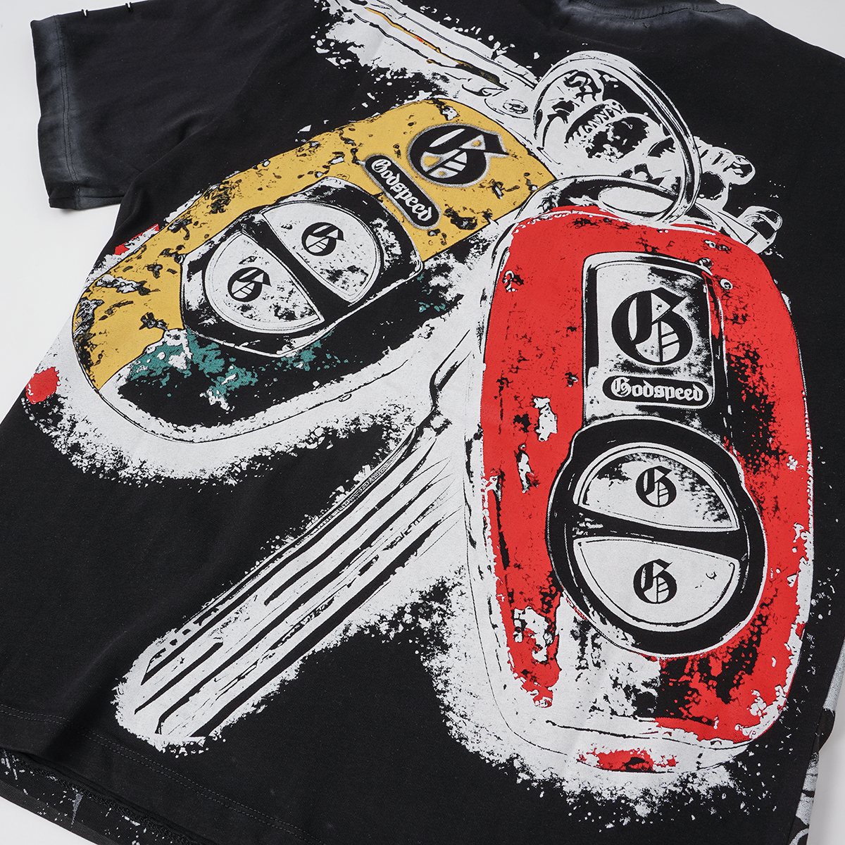 Godspeed Washed Car & Key Graphic Short-Sleeve T-Shirt — detail