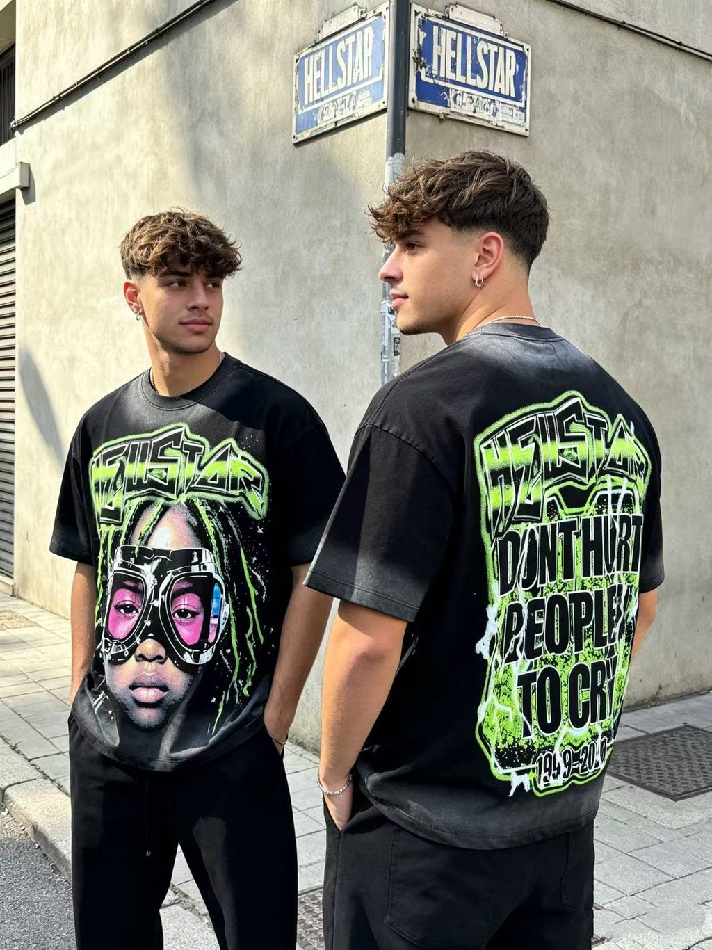 Hellstar Don't Hurt People Graphic T-Shirt — context