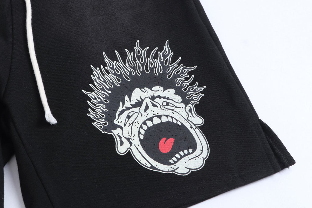Hellstar Records Graphic Drawstring Shorts — detail