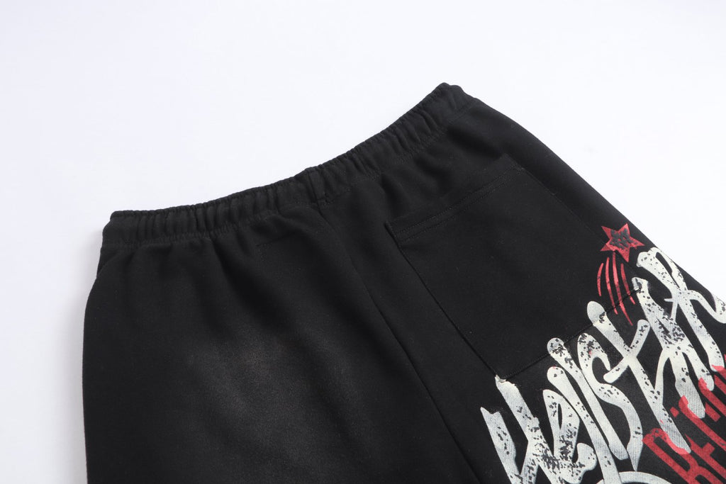 Hellstar Records Graphic Drawstring Shorts — detail