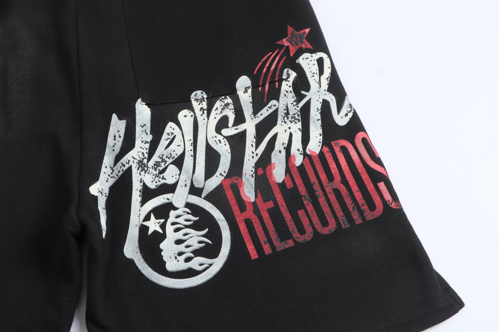 Hellstar Records Graphic Drawstring Shorts — detail