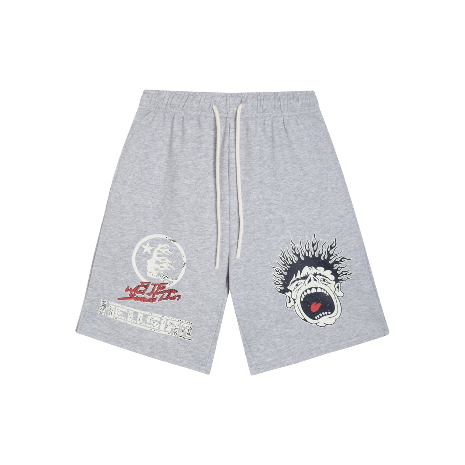 Hellstar Records Graphic Drawstring Shorts — front