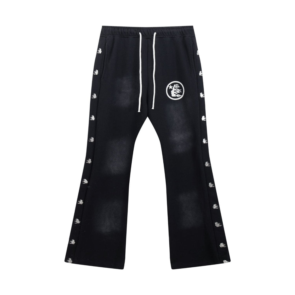 Hellstar Washed Graphic Flared Pants — front