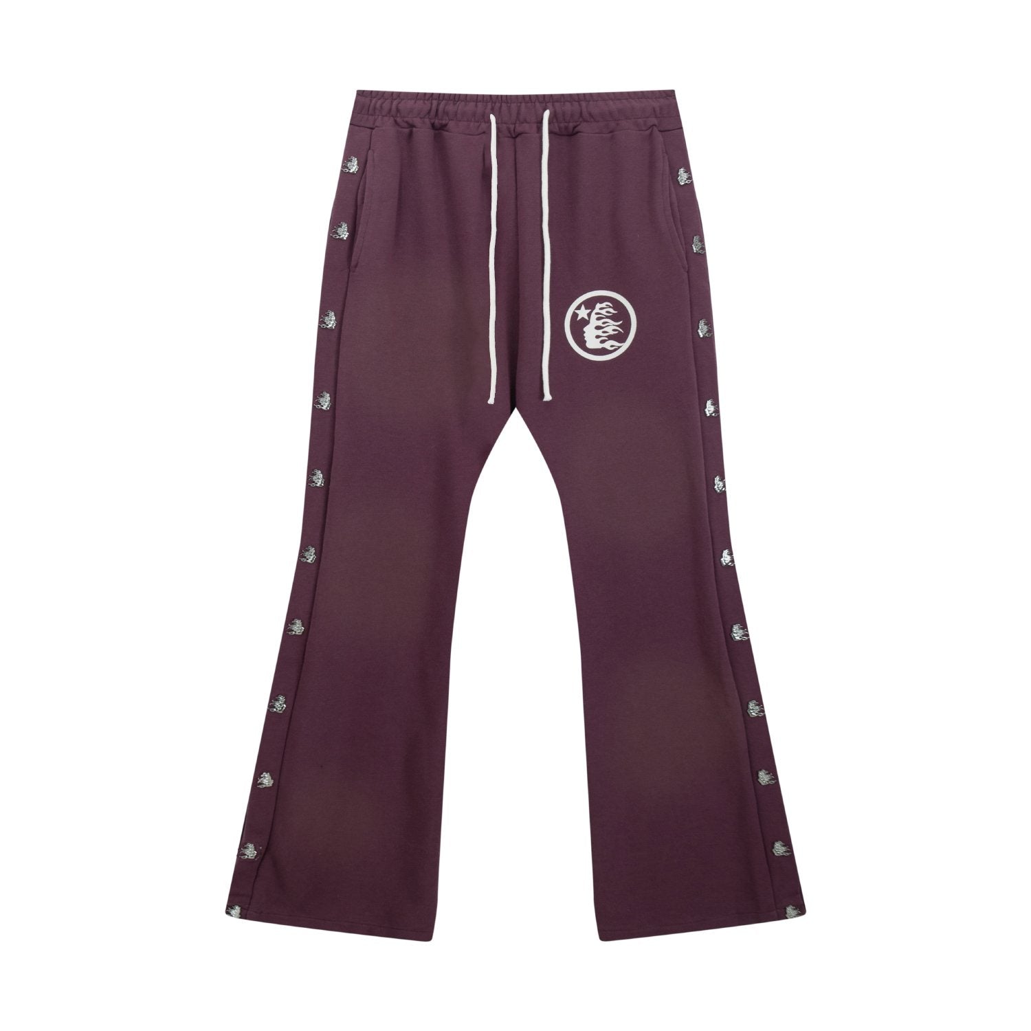 Hellstar Washed Graphic Flared Pants — front