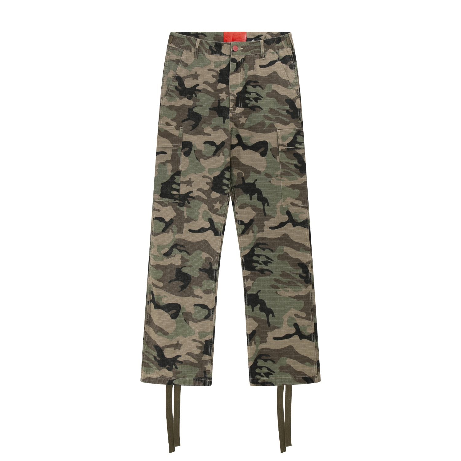 Hellstar Camo Cargo Pants with Strap Details — front