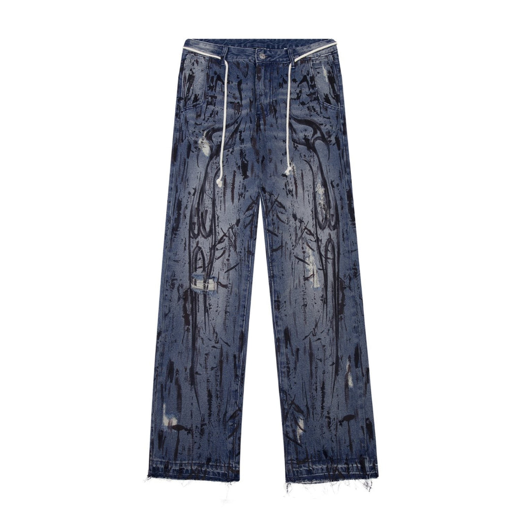 Hellstar Splatter Graphic Wash Jeans — hero