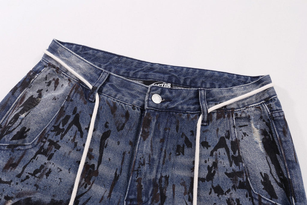 Hellstar Splatter Graphic Wash Jeans — detail