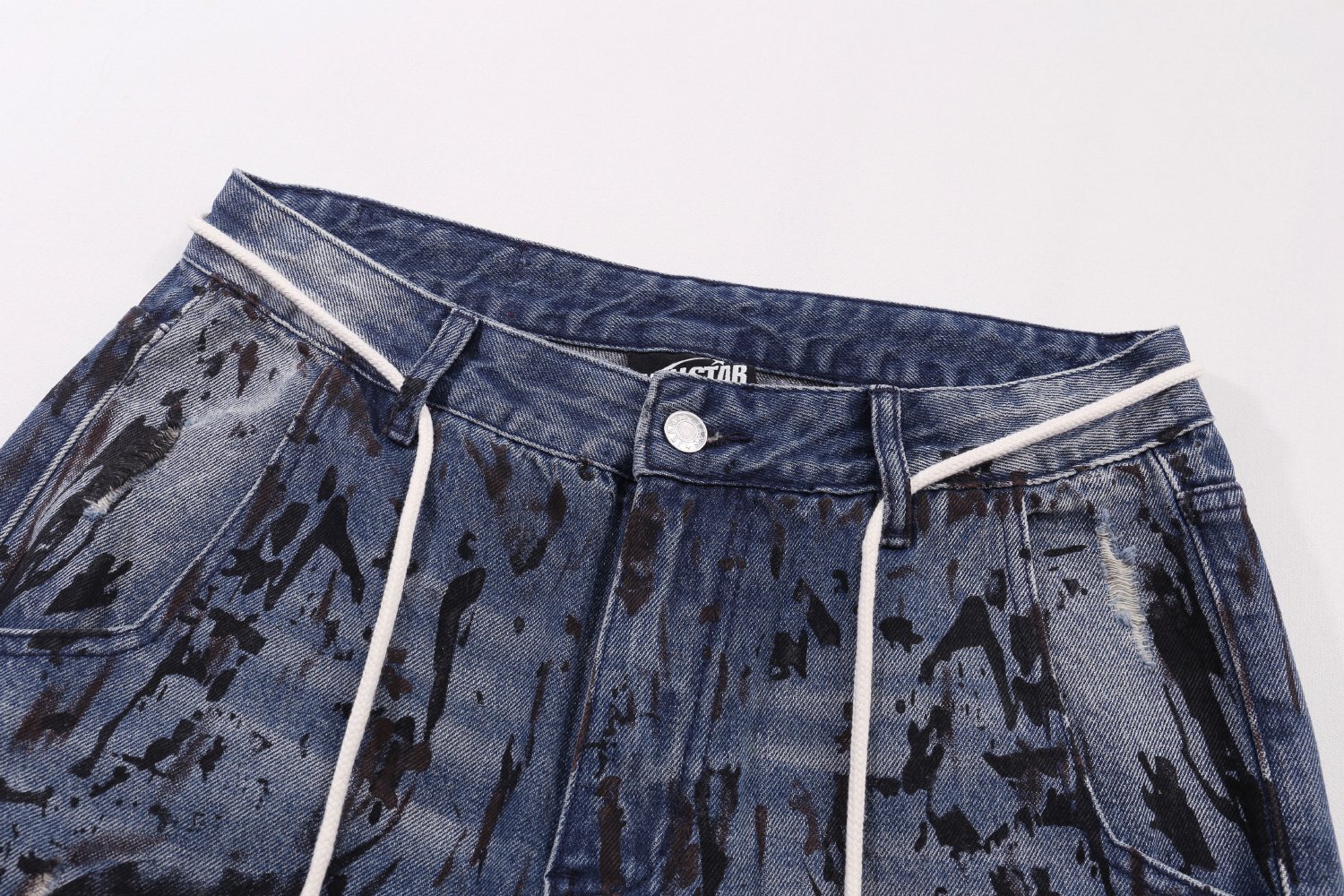 Hellstar Splatter Graphic Wash Jeans — detail
