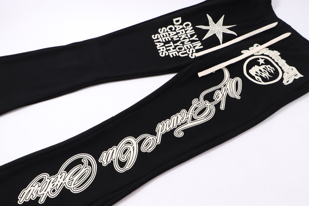 Hellstar Star Graphic Flared Pants — detail