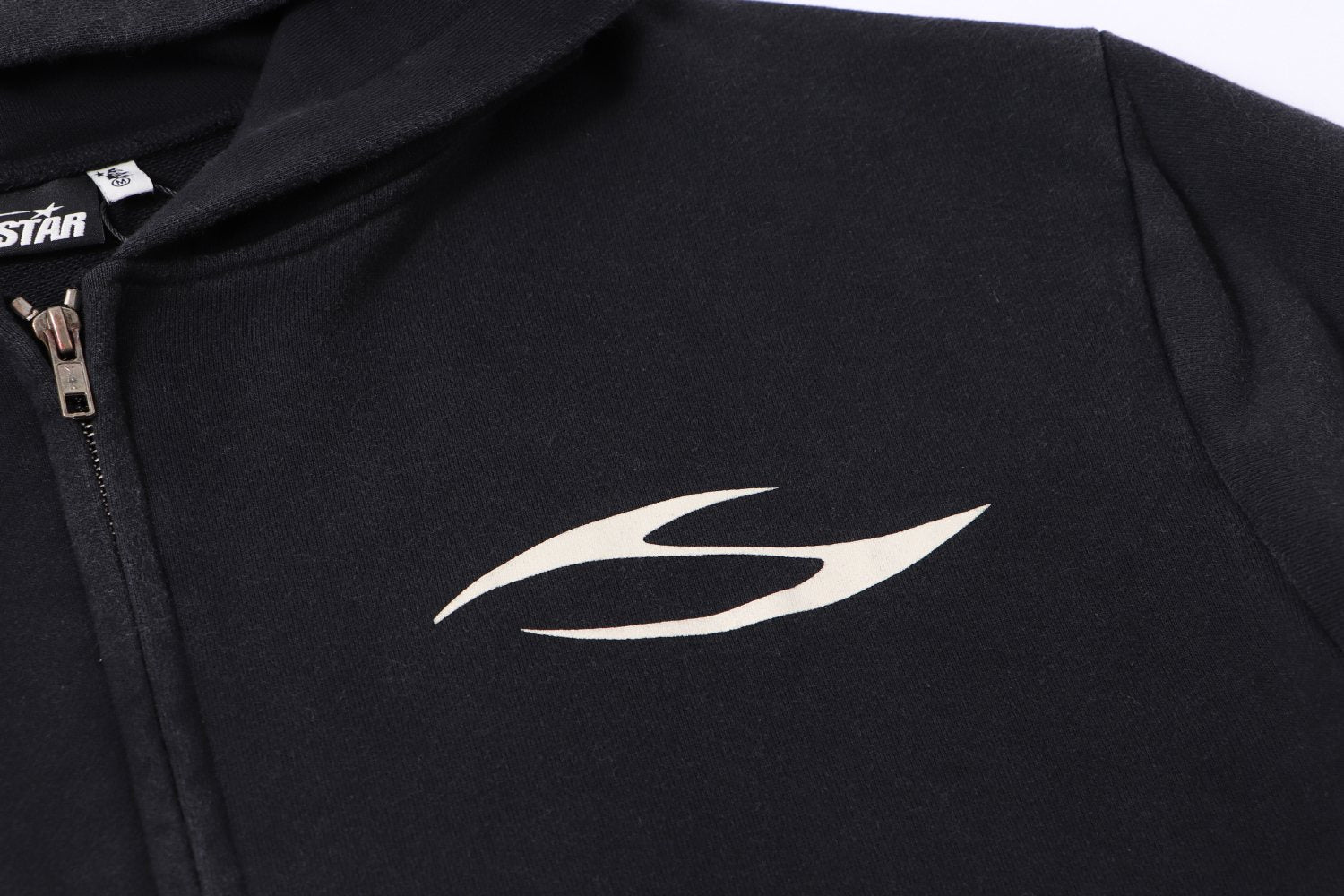 Hellstar Flame Graphic Zip-Up Hoodie — detail