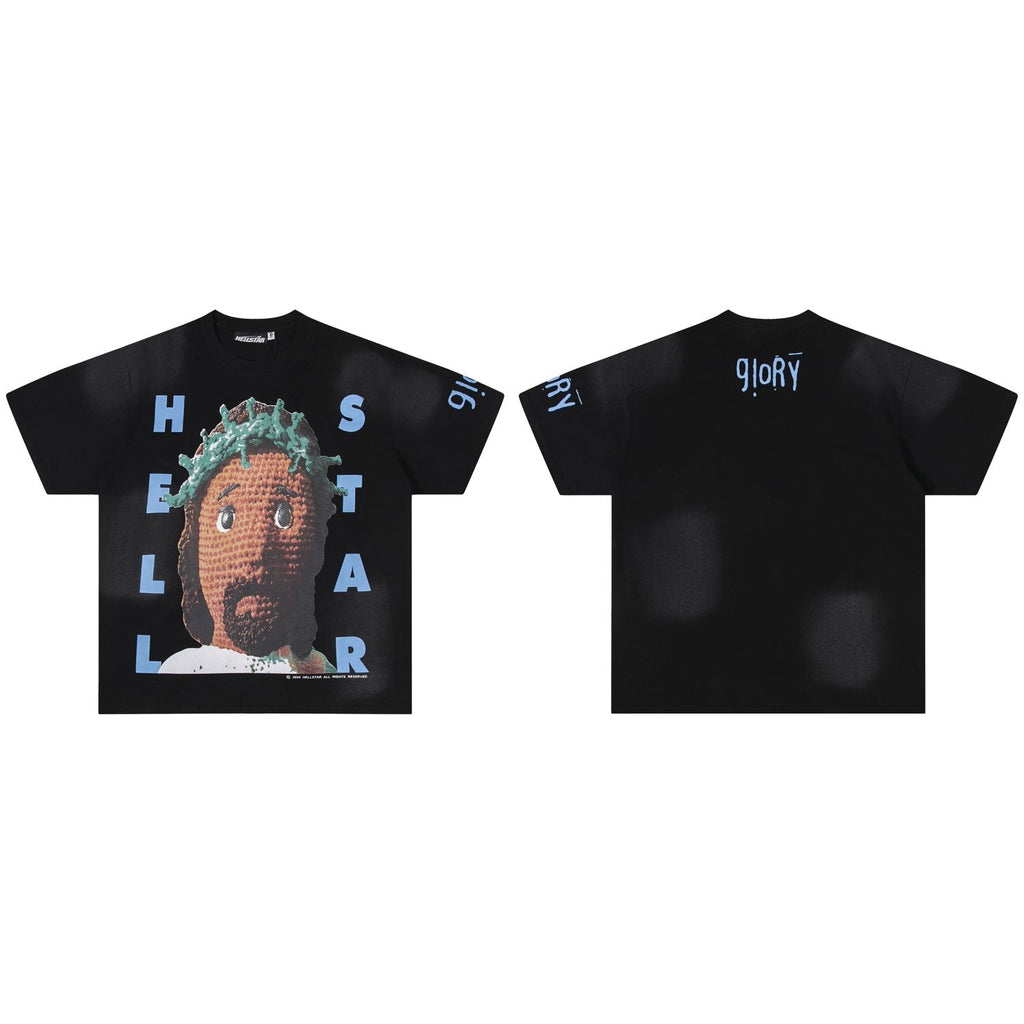 Hellstar Glory Face Graphic T-Shirt — front