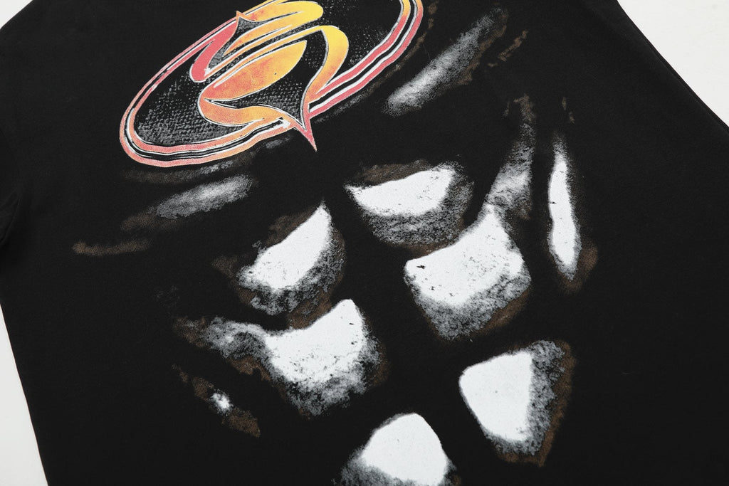Hellstar Black Graphic Short-Sleeve T-Shirt — detail