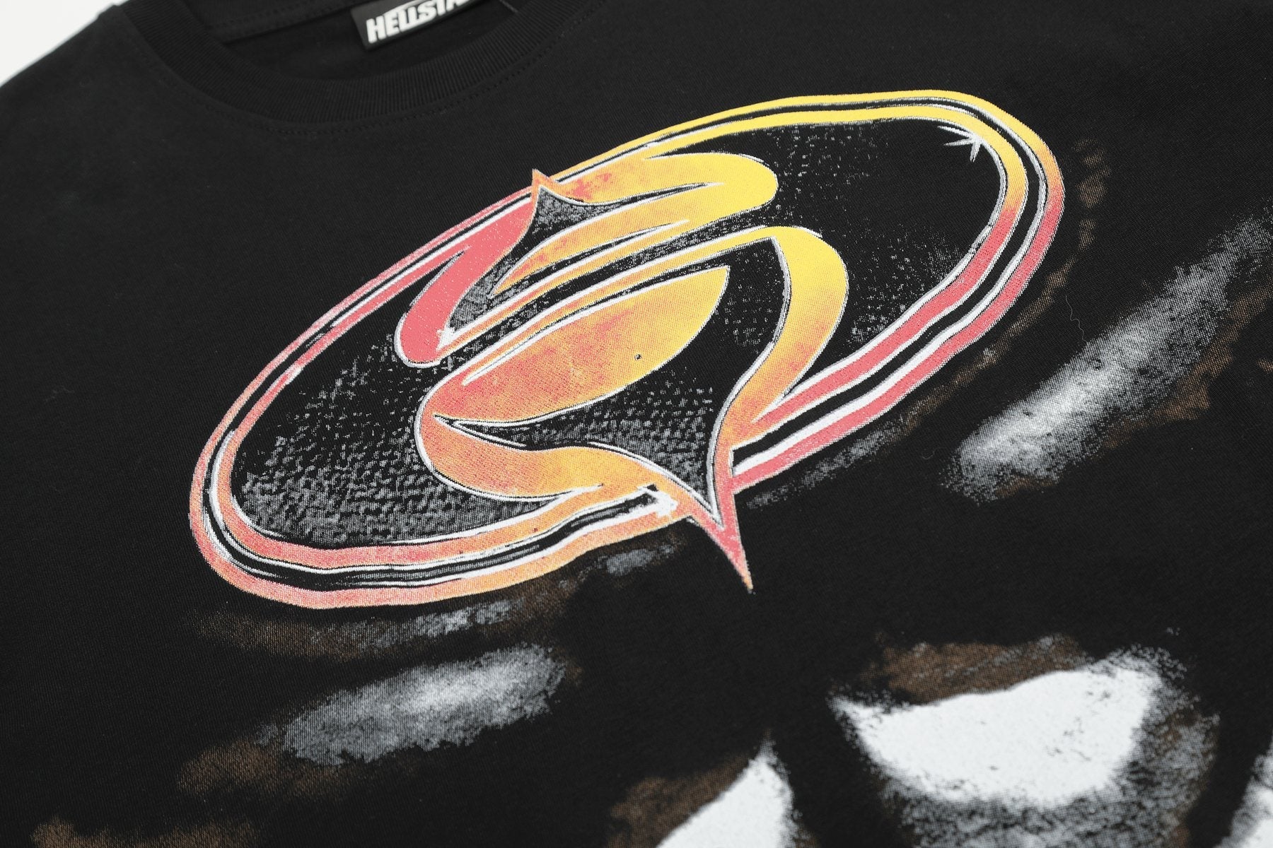 Hellstar Black Graphic Short-Sleeve T-Shirt — detail