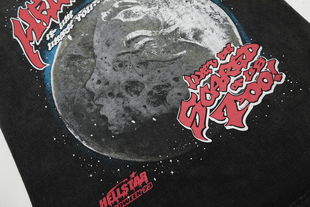 Hellstar Moon Animal Graphic T-Shirt — detail