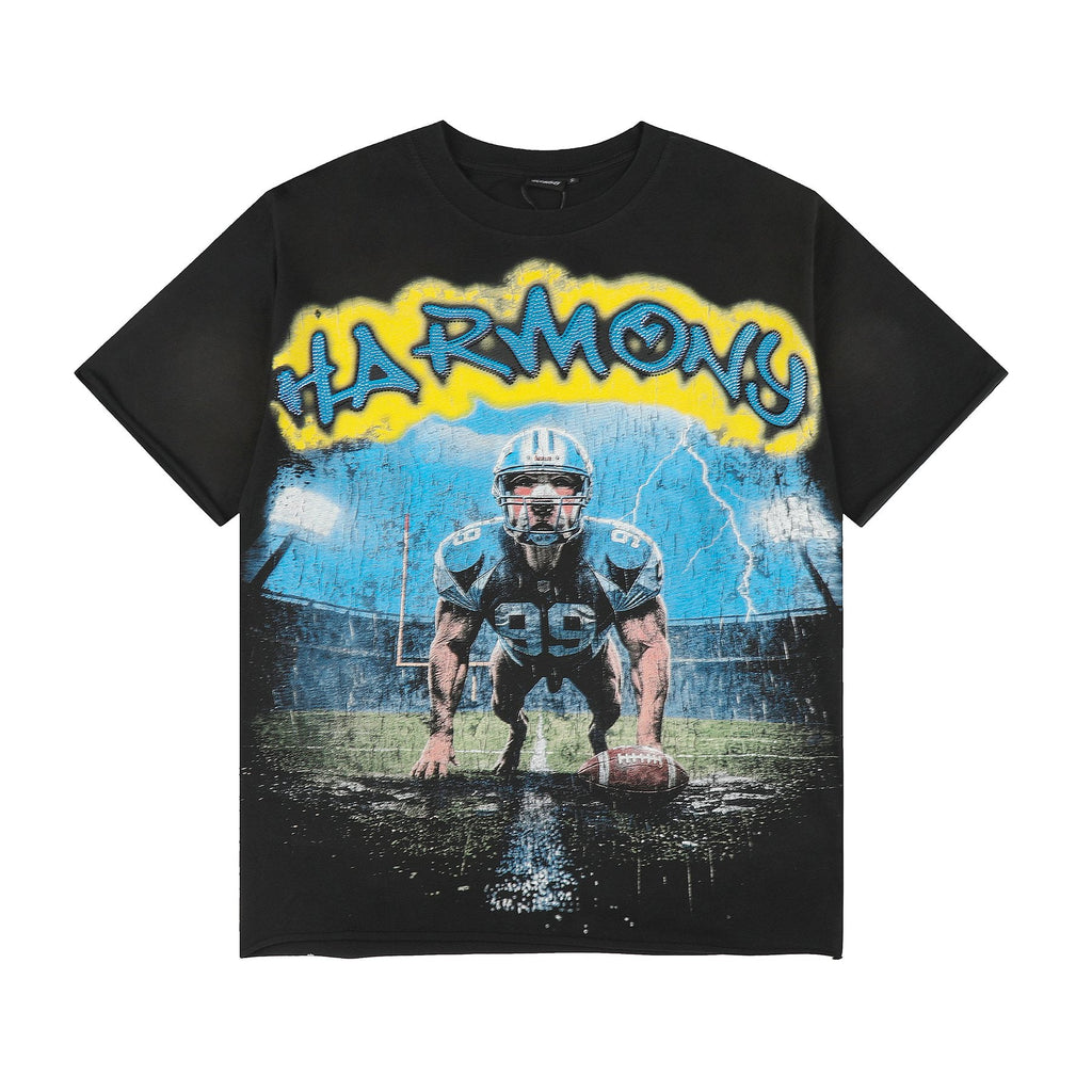 HARMONY Football Graphic T-Shirt — front