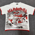 HARMONY White Red-Trim Graphic T-Shirt — hero
