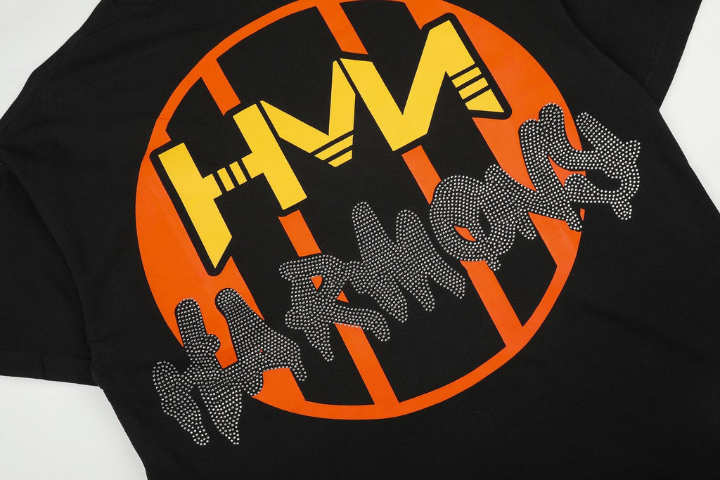 HARMONY Black Front & Back Graphic T-Shirt — detail