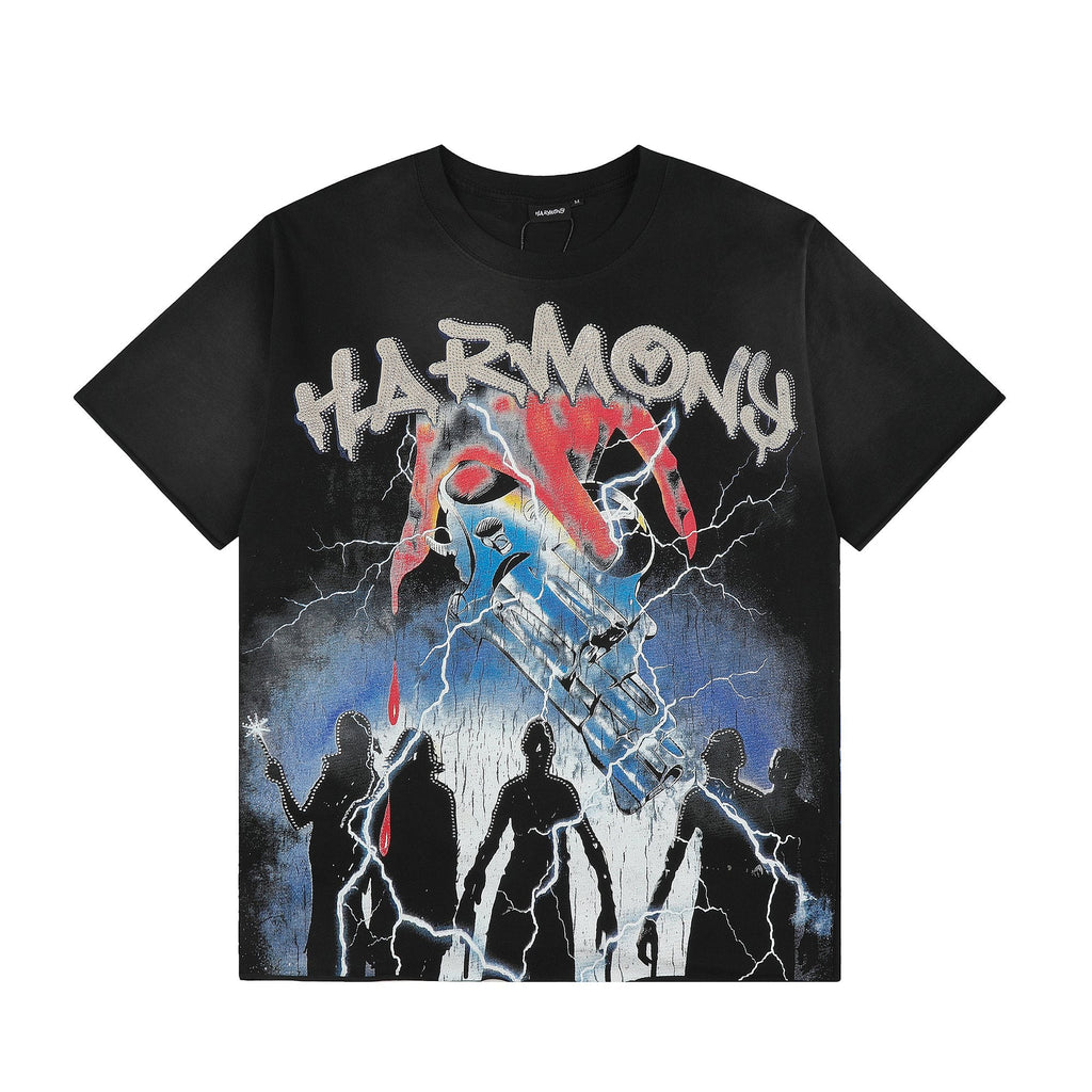 HARMONY Distressed Hem Graphic T-Shirt — hero