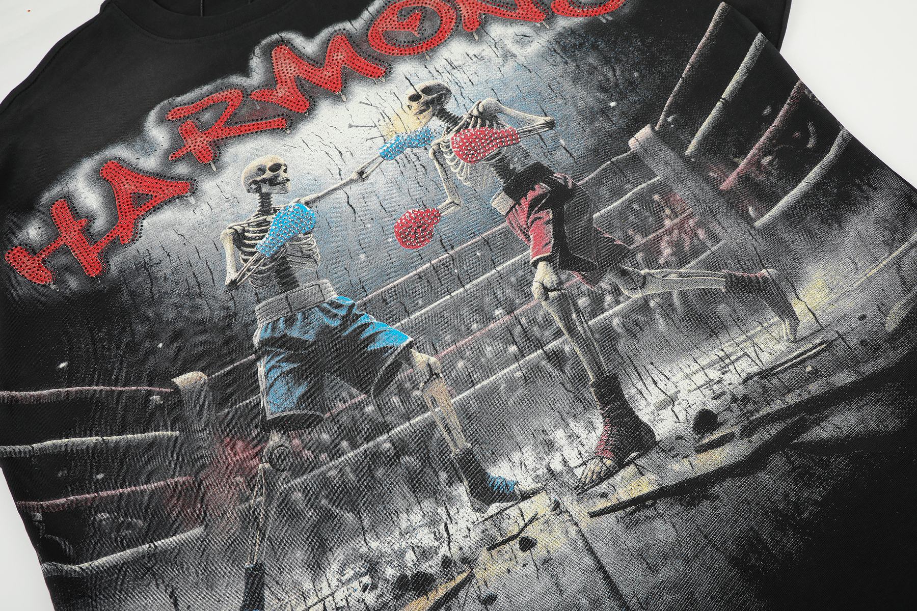 HARMONY Boxing Skeleton Graphic T-Shirt — detail