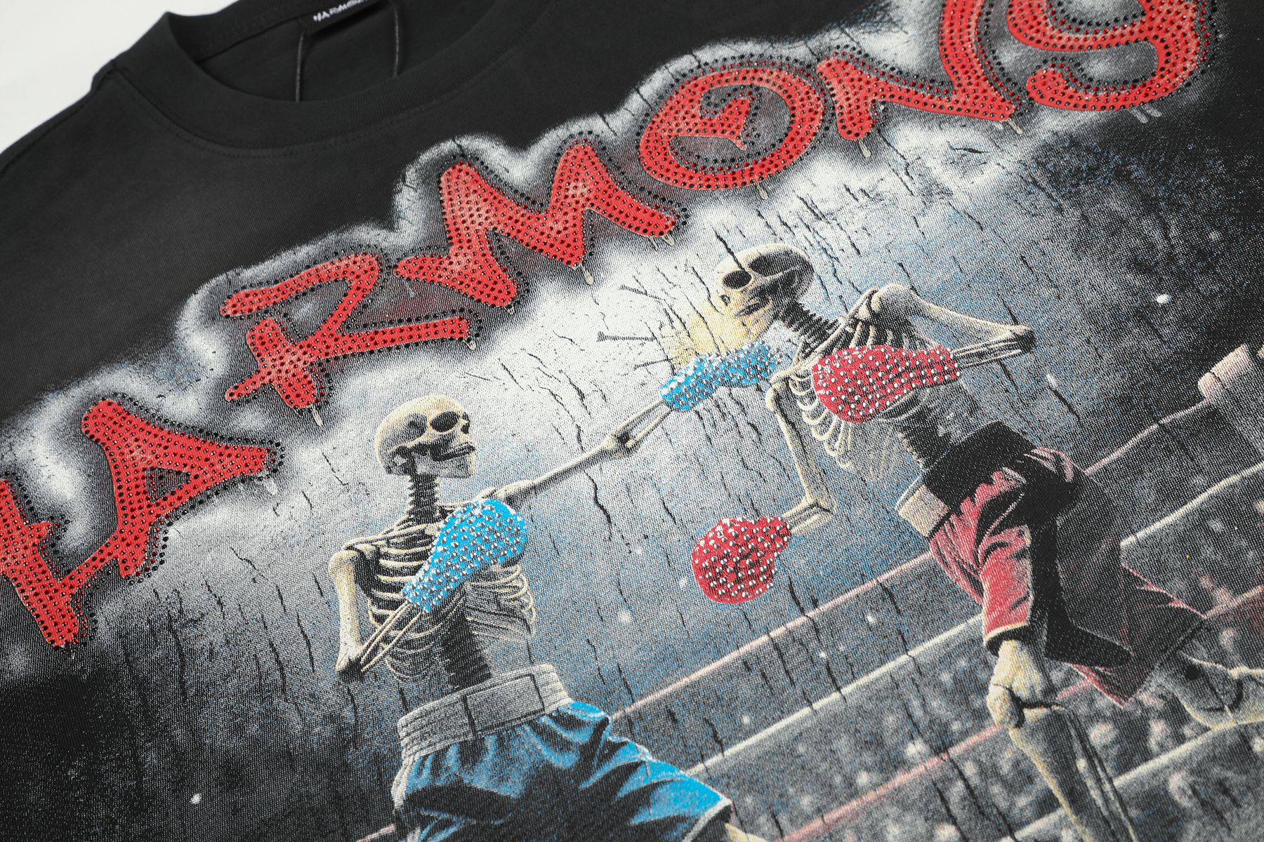 HARMONY Boxing Skeleton Graphic T-Shirt — detail