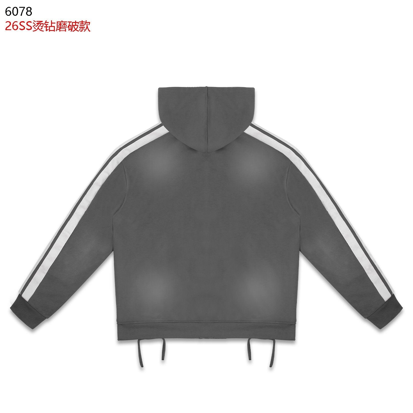 Rough Play Studded Stripe Full-Zip Hoodie — back