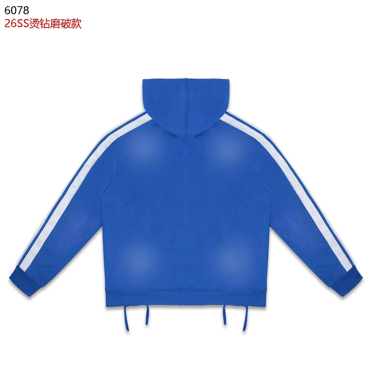 Rough Play Studded Stripe Full-Zip Hoodie — back