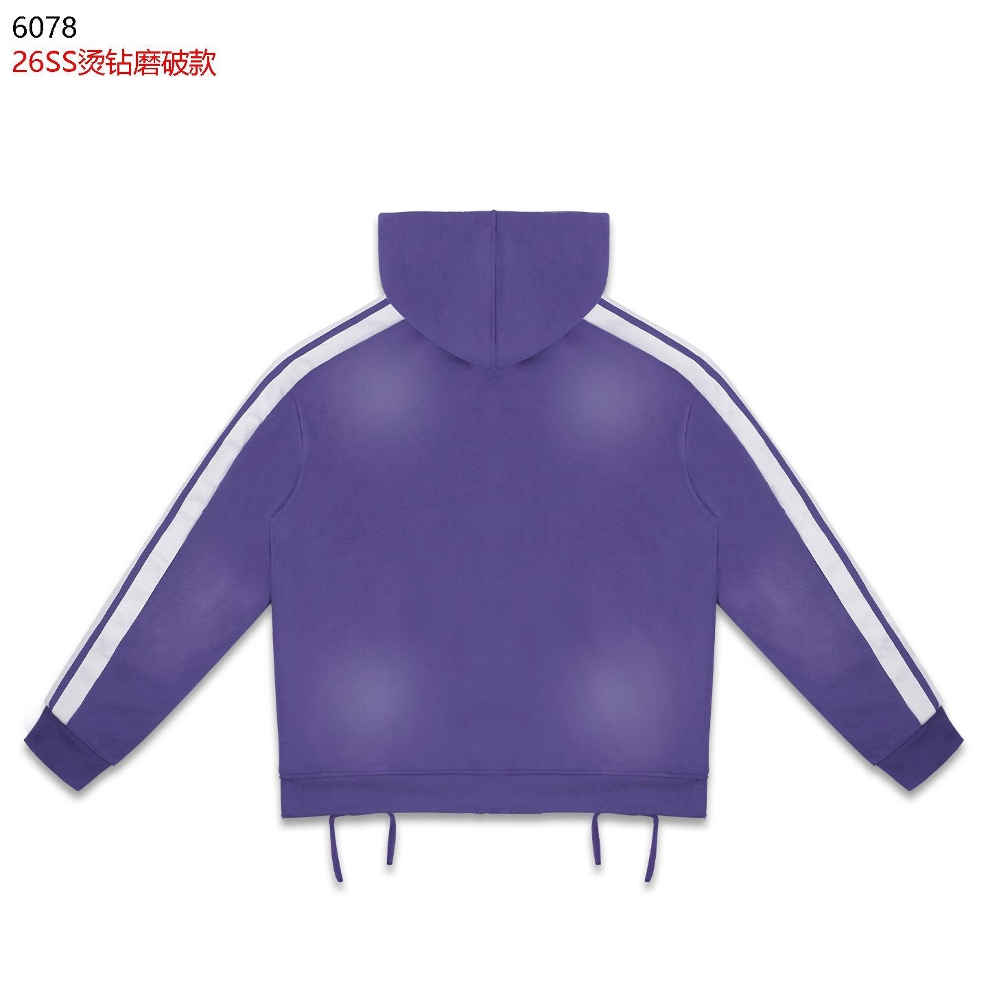 Rough Play Studded Stripe Full-Zip Hoodie — back