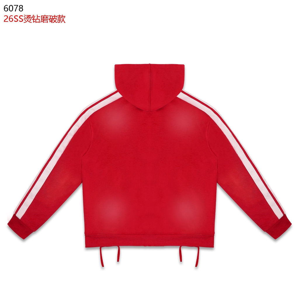 Rough Play Studded Stripe Full-Zip Hoodie — back
