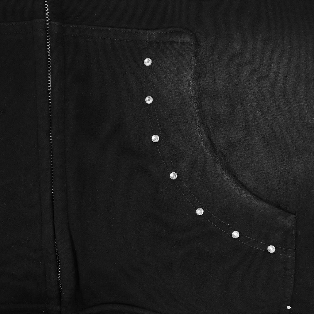 Rough Play Studded Stripe Full-Zip Hoodie — detail