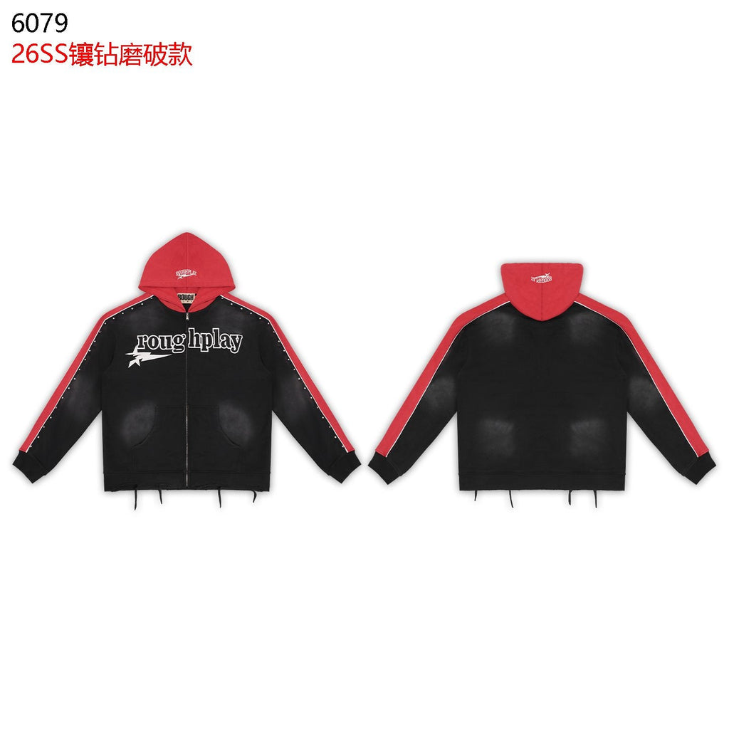 Rough Play Lightning Colorblock Zip Hoodie — front