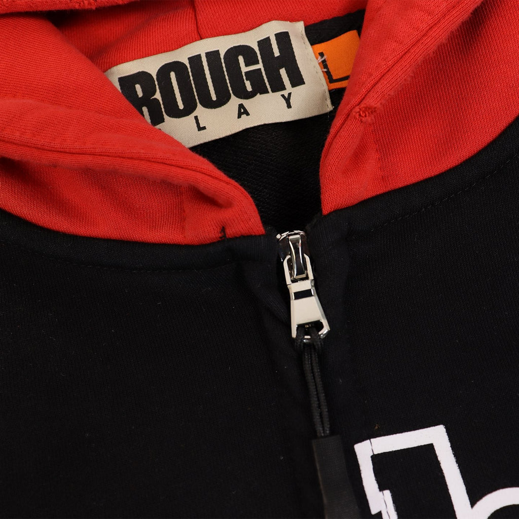 Rough Play Lightning Colorblock Zip Hoodie — neck_label