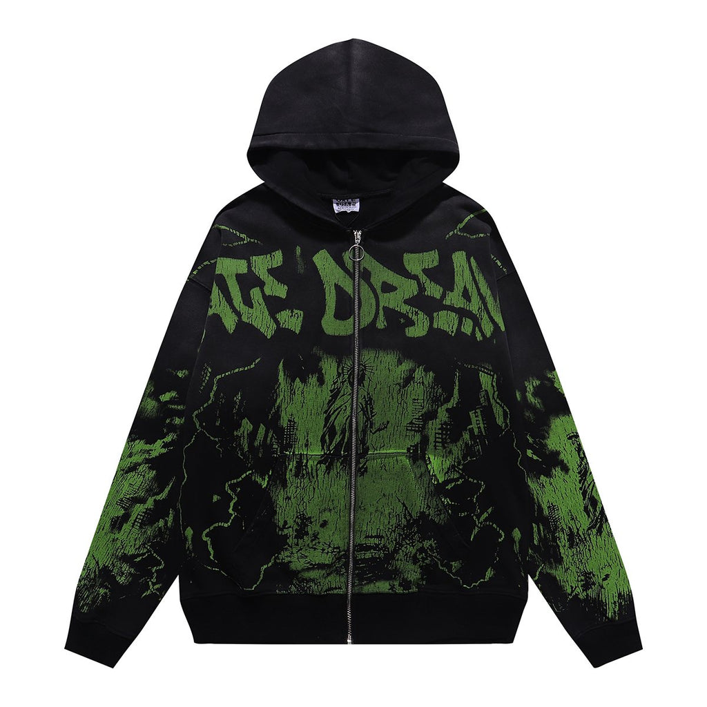VALE USA Liberty Graphic Washed Zip Hoodie — hero
