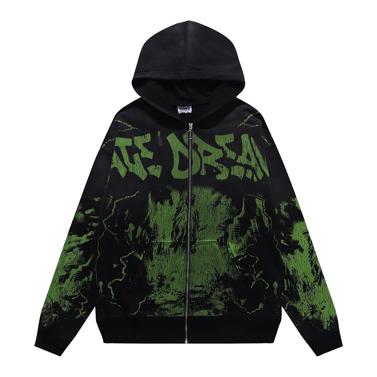 VALE USA Liberty Graphic Washed Zip Hoodie — hero