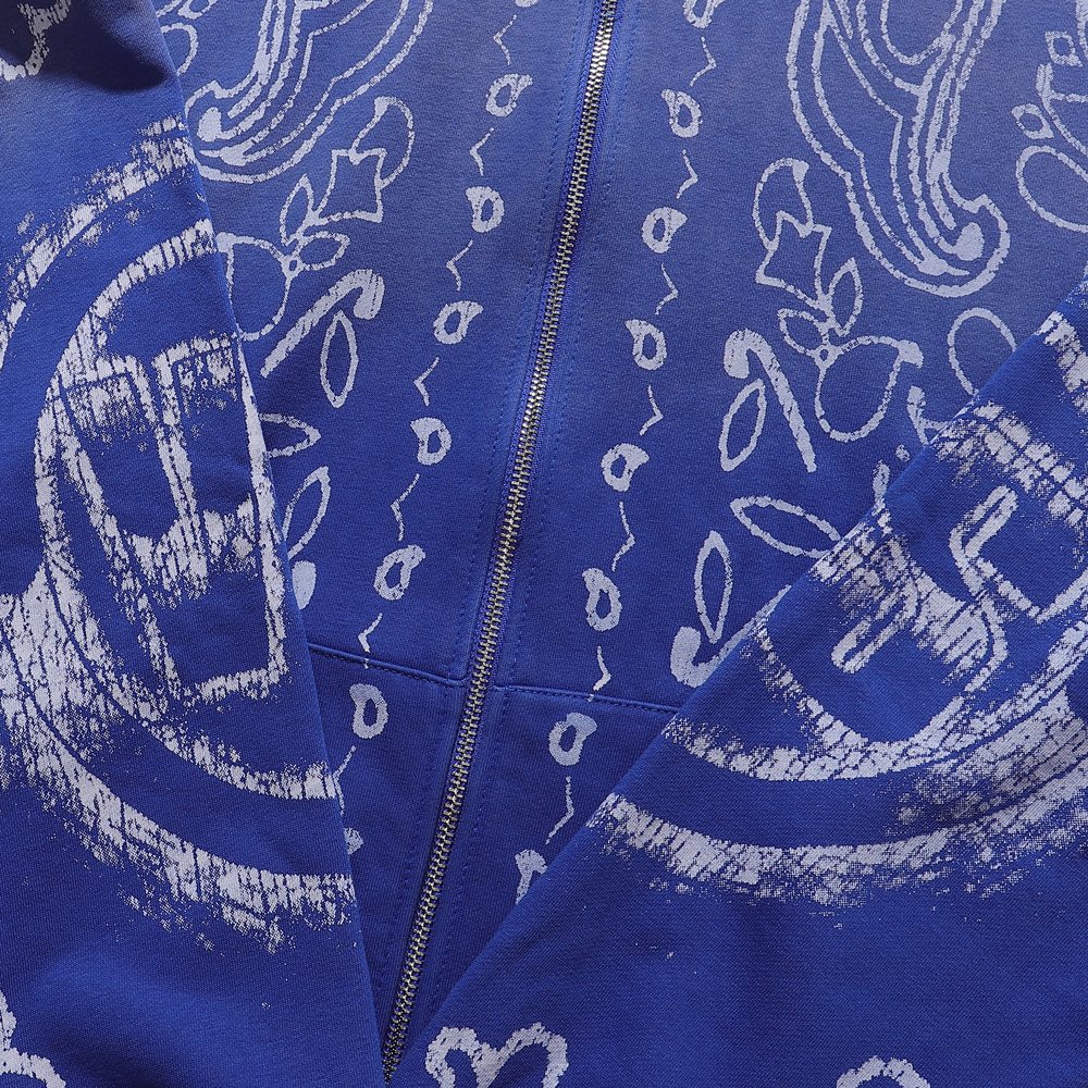 VALE USA Paisley Print Zip Hoodie — detail
